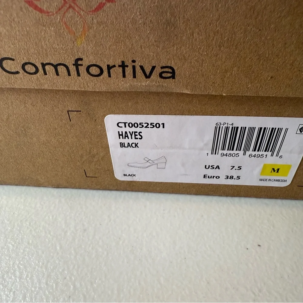 Comfortiva‎ Hayes Mary Jane Pump, Black Leather, size 7.5 - Picture 8 of 8